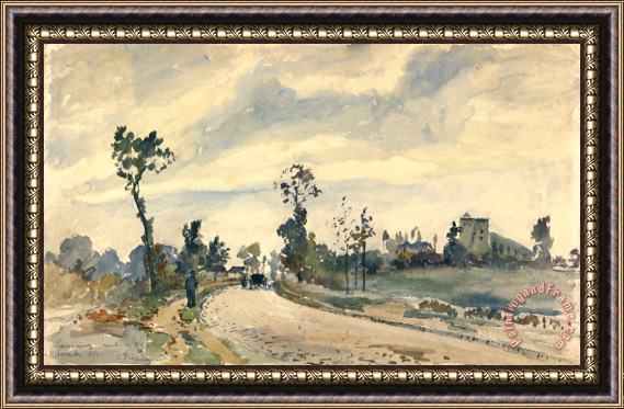 Camille Pissarro Louveciennes, Route De Saint Germain Framed Painting