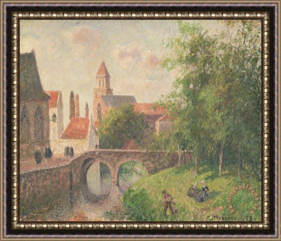 Camille Pissarro Old Bridge in Bruges Framed Painting