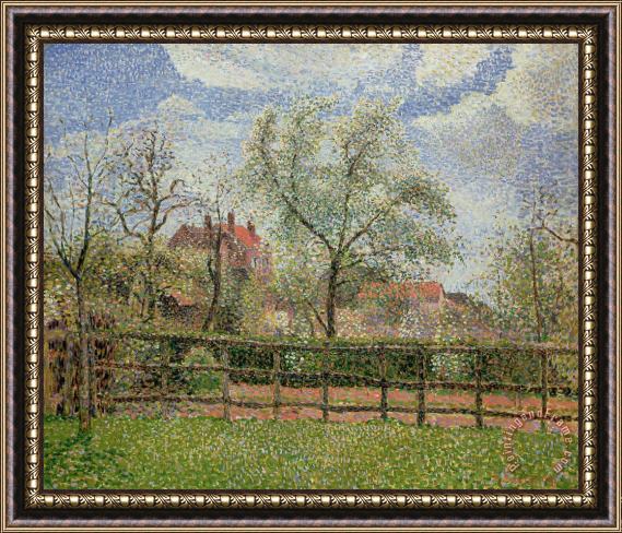 Camille Pissarro Pear Trees and Flowers at Eragny Framed Painting