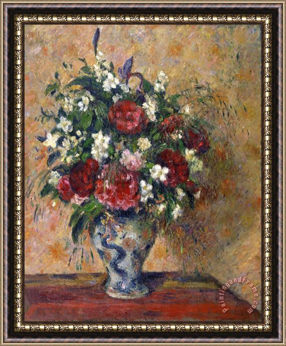 Camille Pissarro Still Life with Peonies And Mock Orange Framed Print