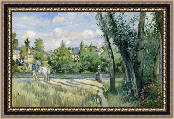 Camille Pissarro Sunlight on The Road, Pontoise Framed Print
