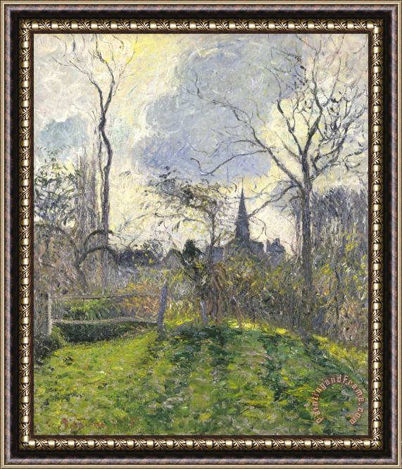 Camille Pissarro The Bell Tower of Bazincourt Framed Painting