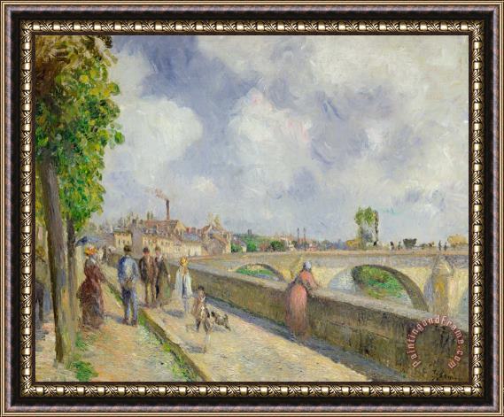 Camille Pissarro The Bridge at Pontoise Framed Painting
