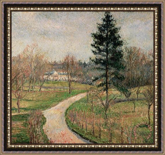Camille Pissarro The Chateau At Busagny Framed Painting