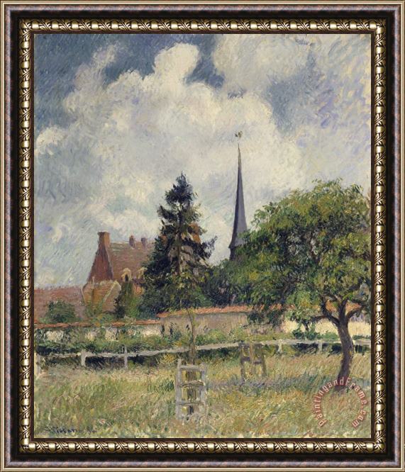 Camille Pissarro The Church at Eragny Framed Painting