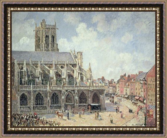 Camille Pissarro The Church of Saint Jacques in Dieppe Framed Painting