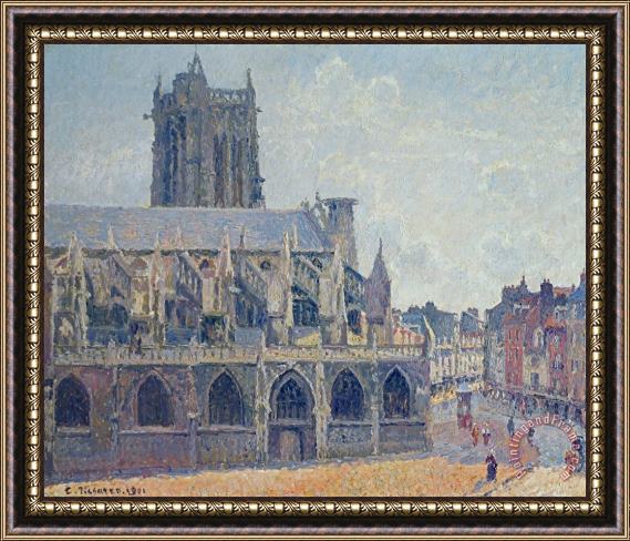 Camille Pissarro The Church Of St Jacques In Dieppe Framed Painting