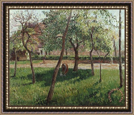 Camille Pissarro The Enclosure at Eragny Framed Painting
