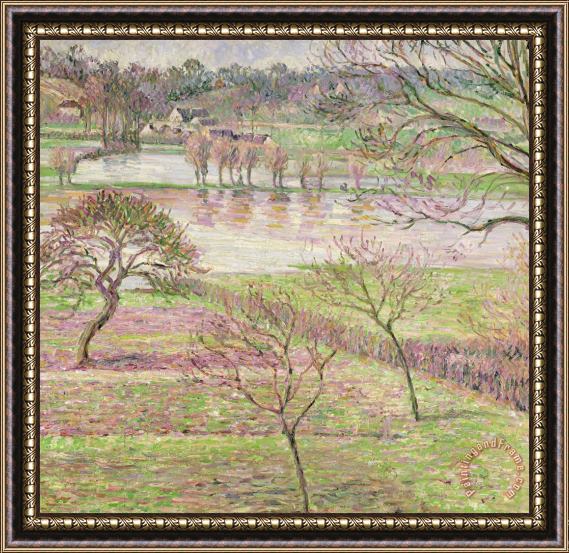 Camille Pissarro The Flood At Eragny Framed Painting