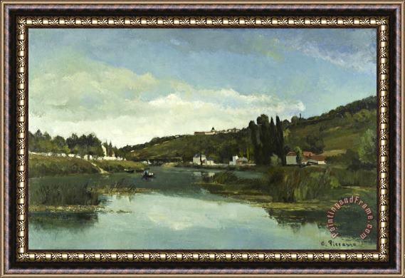 Camille Pissarro The Marne at Chennevieres Framed Print