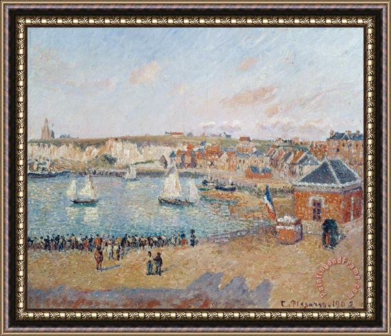 Camille Pissarro The Outer Harbour at Dieppe Framed Print