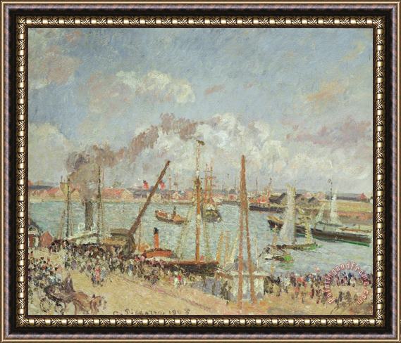 Camille Pissarro The Port of Le Havre in the Afternoon Sun Framed Painting