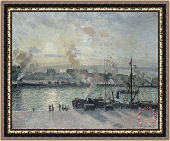 Camille Pissarro The Port Of Rouen Framed Painting