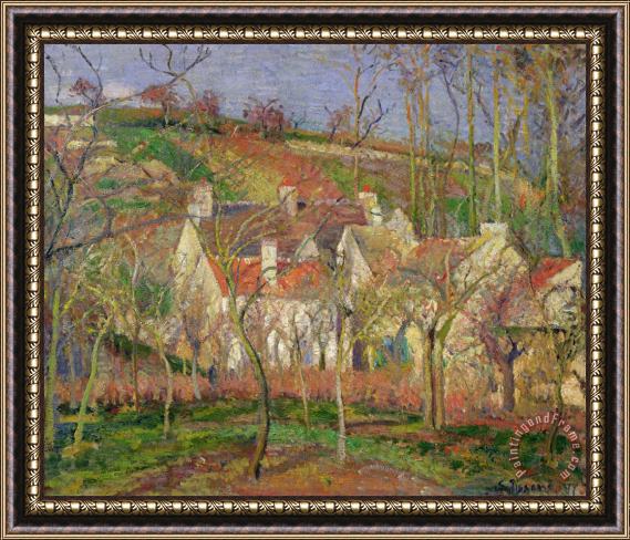 Camille Pissarro The Red Roofs, Or Corner of a Village, Winter Framed Print