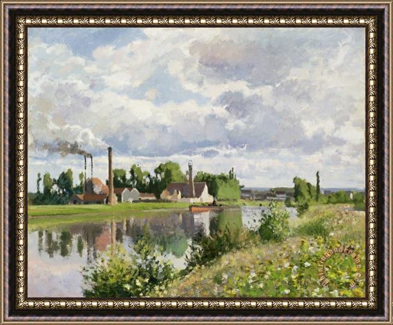 Camille Pissarro The River Oise near Pontoise Framed Print