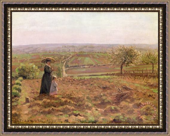Camille Pissarro The Road to Rouen Framed Painting