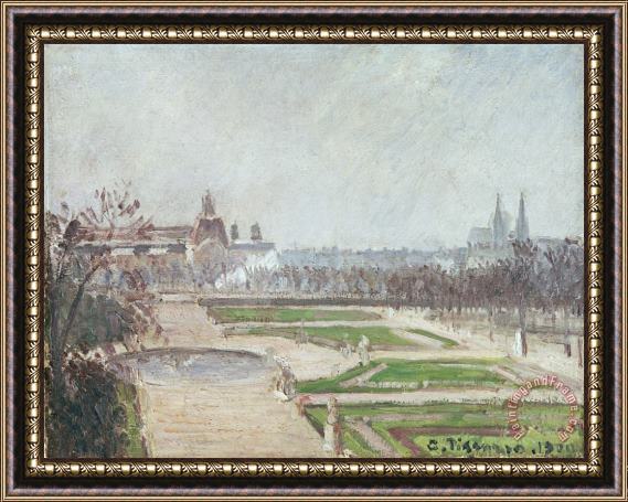 Camille Pissarro The Tuileries Gardens And The Louvre Framed Print