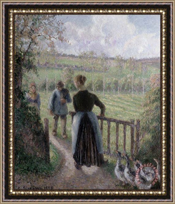 Camille Pissarro The Woman with the Geese Framed Print
