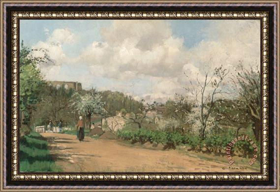 Camille Pissarro View From Louveciennes Framed Painting