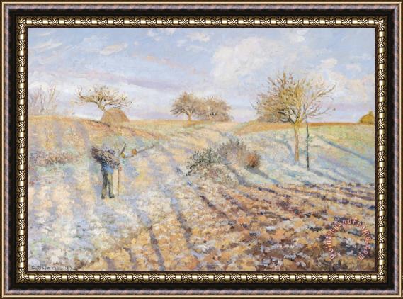 Camille Pissarro White Frost Framed Painting