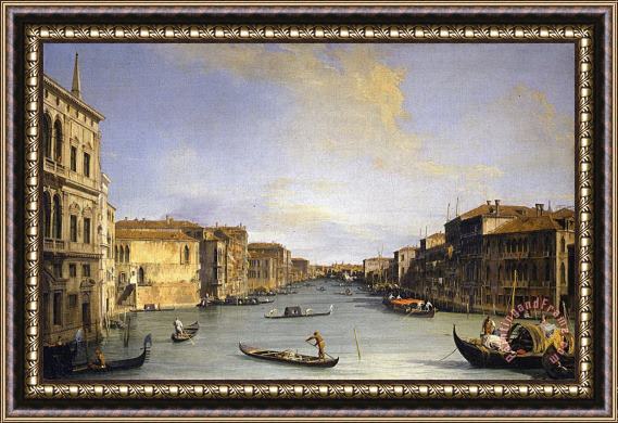 Canaletto Grand Canal From The Palazzo Balbi Framed Painting
