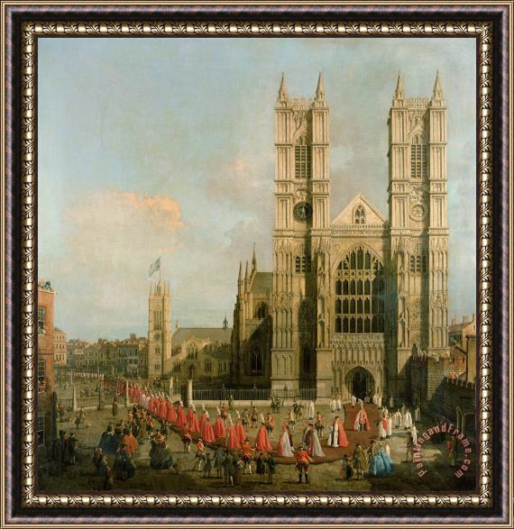 Canaletto Procession of the Knights of the Bath Framed Painting