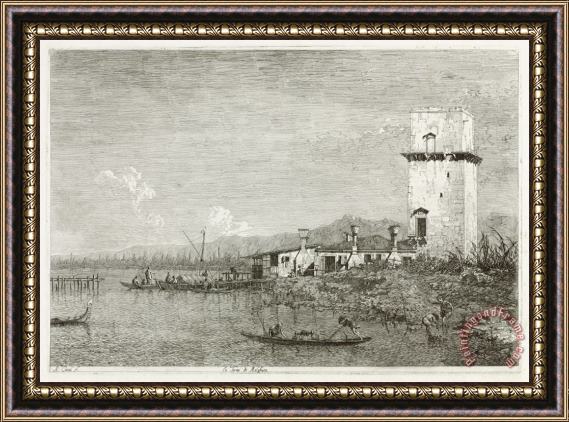 Canaletto The Tower of Malghera Framed Painting