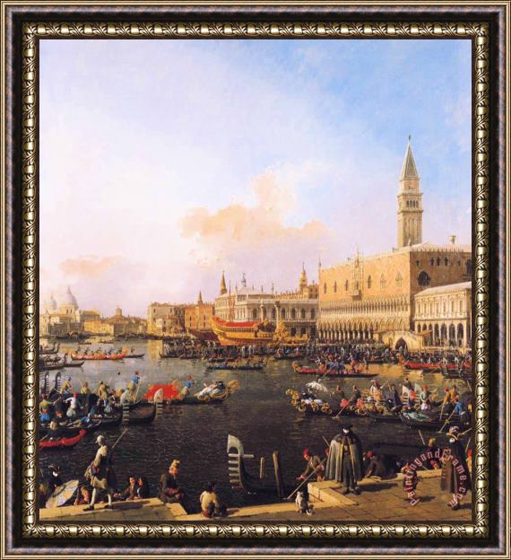 Canaletto Venice, Bacino Di San Marco on Ascension Day Framed Painting