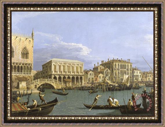 Canaletto View of The Riva Degli Schiavoni, Venice Framed Painting