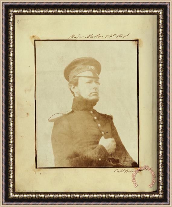 Capt. Henry Craigie Brewster Major Martin. Framed Painting