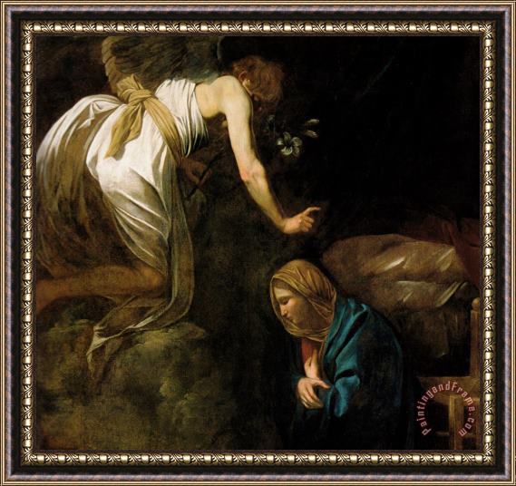 Caravaggio Annunciation Framed Painting