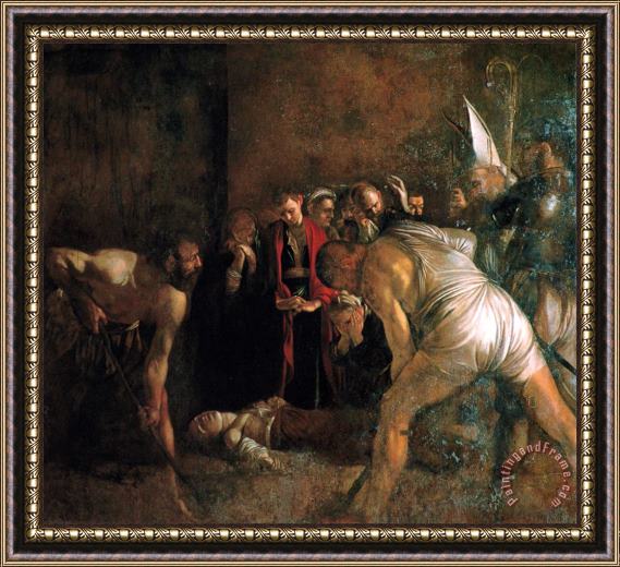 Caravaggio Burial of St. Lucy Framed Print
