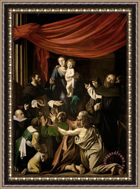 Caravaggio Madonna of The Rosary Framed Painting