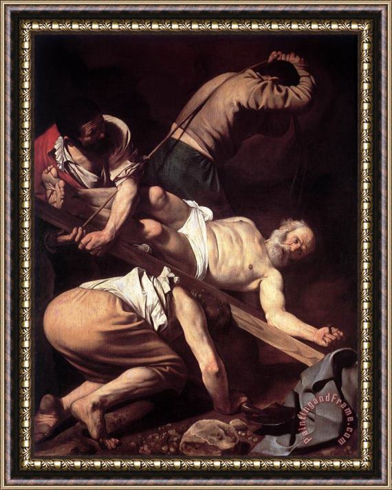 Caravaggio Martirio Di San Pietro Framed Painting