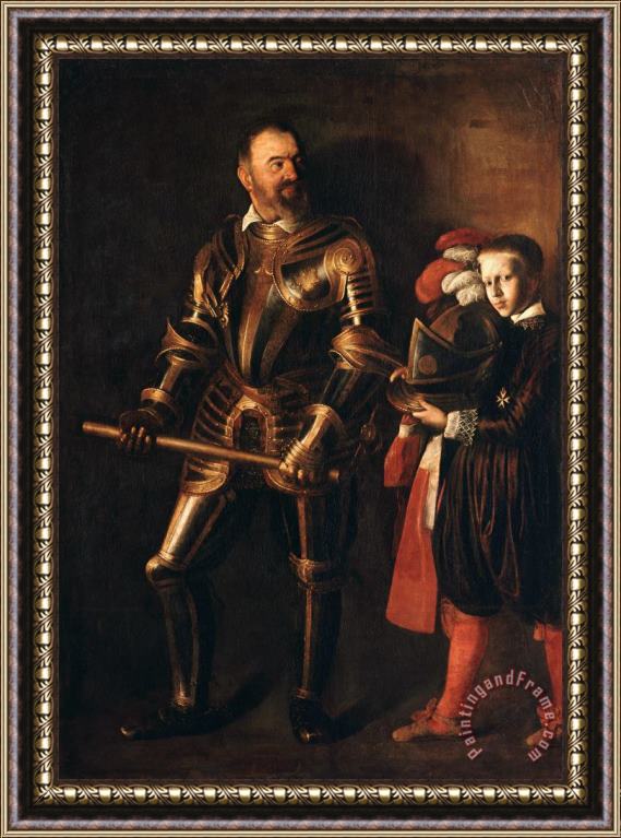 Caravaggio Portrait of Alof De Wignacourt Framed Painting