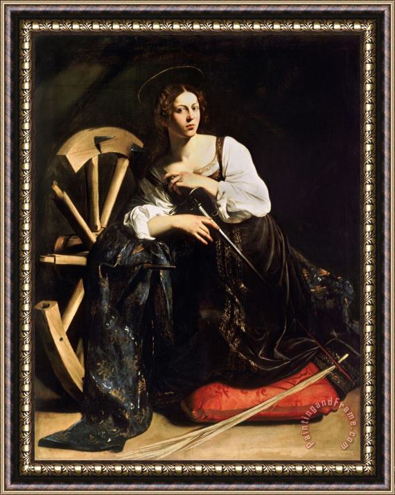 Caravaggio Saint Catherine Framed Painting