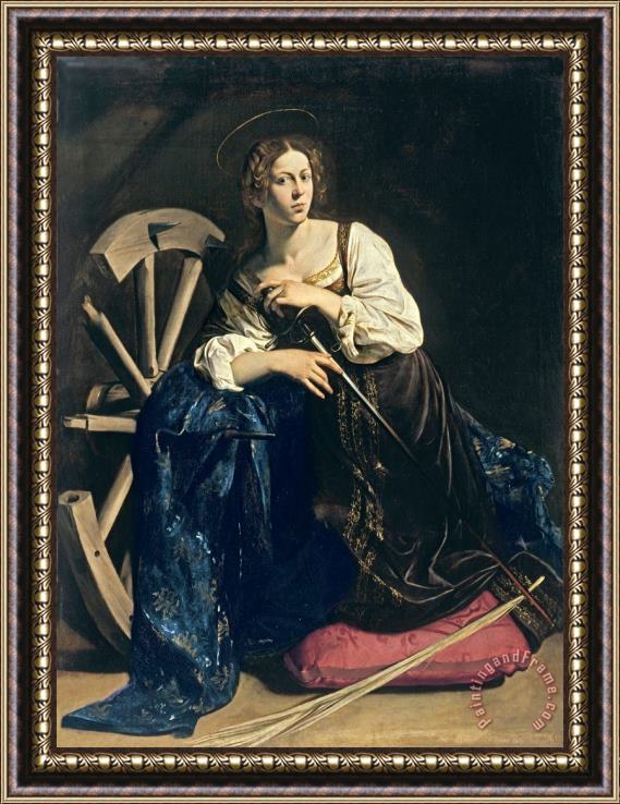 Caravaggio St Catherine Framed Painting