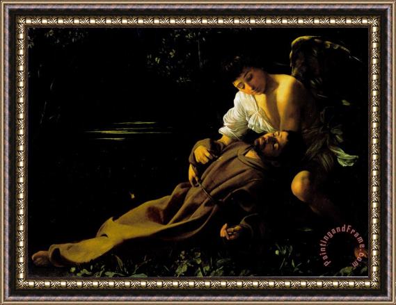 Caravaggio St Francis Framed Painting