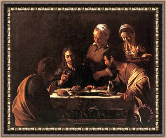Caravaggio Supper at Emmaus 1606 Framed Painting