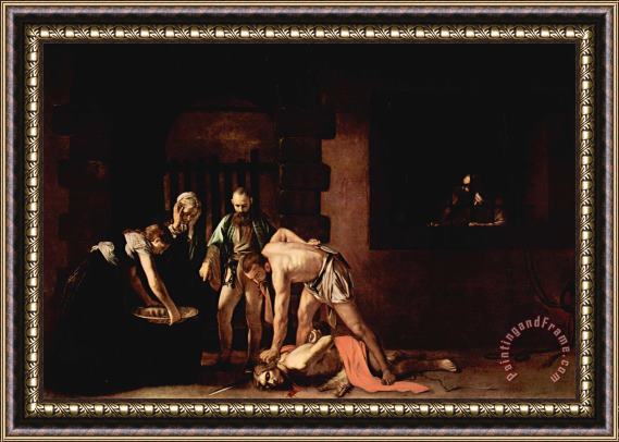 Caravaggio The Beheading of St. John The Baptist Framed Painting