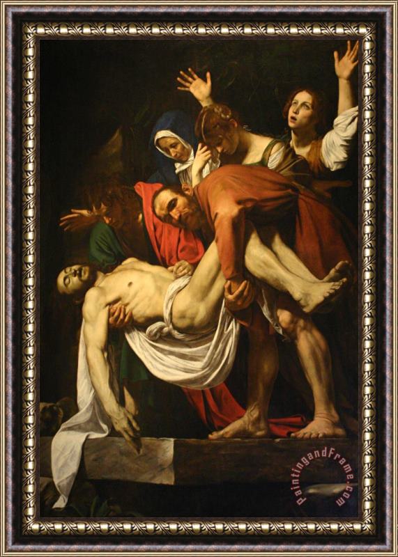 Caravaggio The Entombment of Christ Framed Painting
