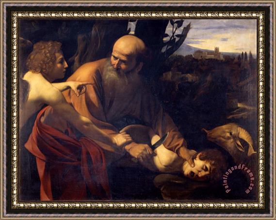 Caravaggio The Sacrifice of Isaac Framed Painting