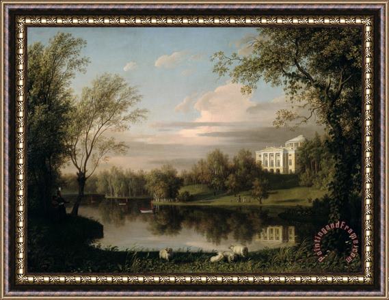 Carl Ferdinand von Kugelgen View of the Pavlovsk Palace Framed Print