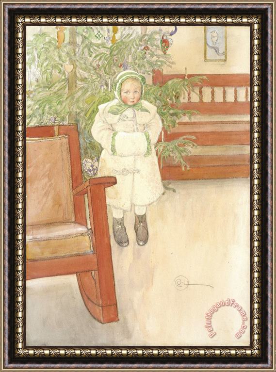 Carl Larsson Girl And Rocking Chair Framed Print