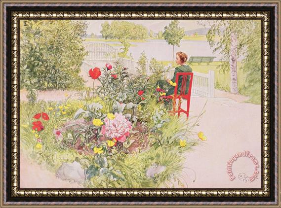 Carl Larsson Summer In Sundborn Framed Painting