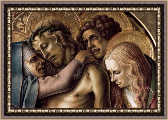 Carlo Crivelli Detail of Pieta Framed Painting