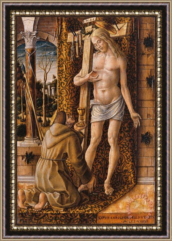 Carlo Crivelli Saint Francis Collecting The Blood of Christ Framed Print