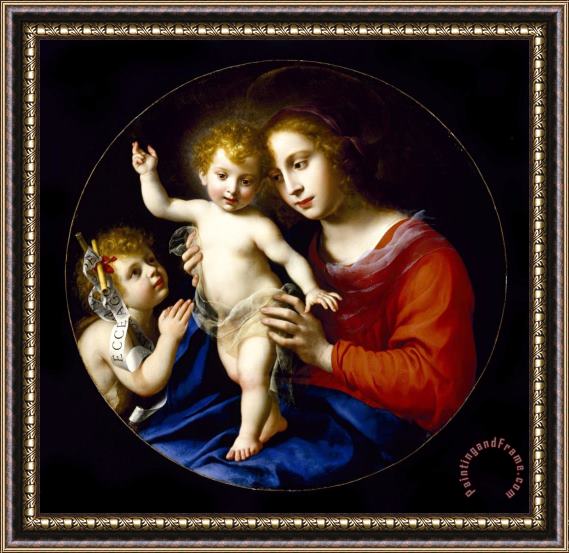 Carlo Dolci Virgin And Child with The Infant Saint John The Baptist Framed Print