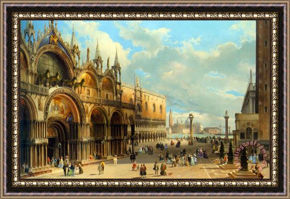 Carlo Grubacs St. Marks And The Doges Palace, Venice Framed Print