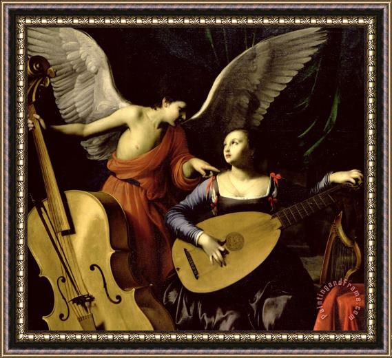 Carlo Saraceni Saint Cecilia And The Angel Framed Print